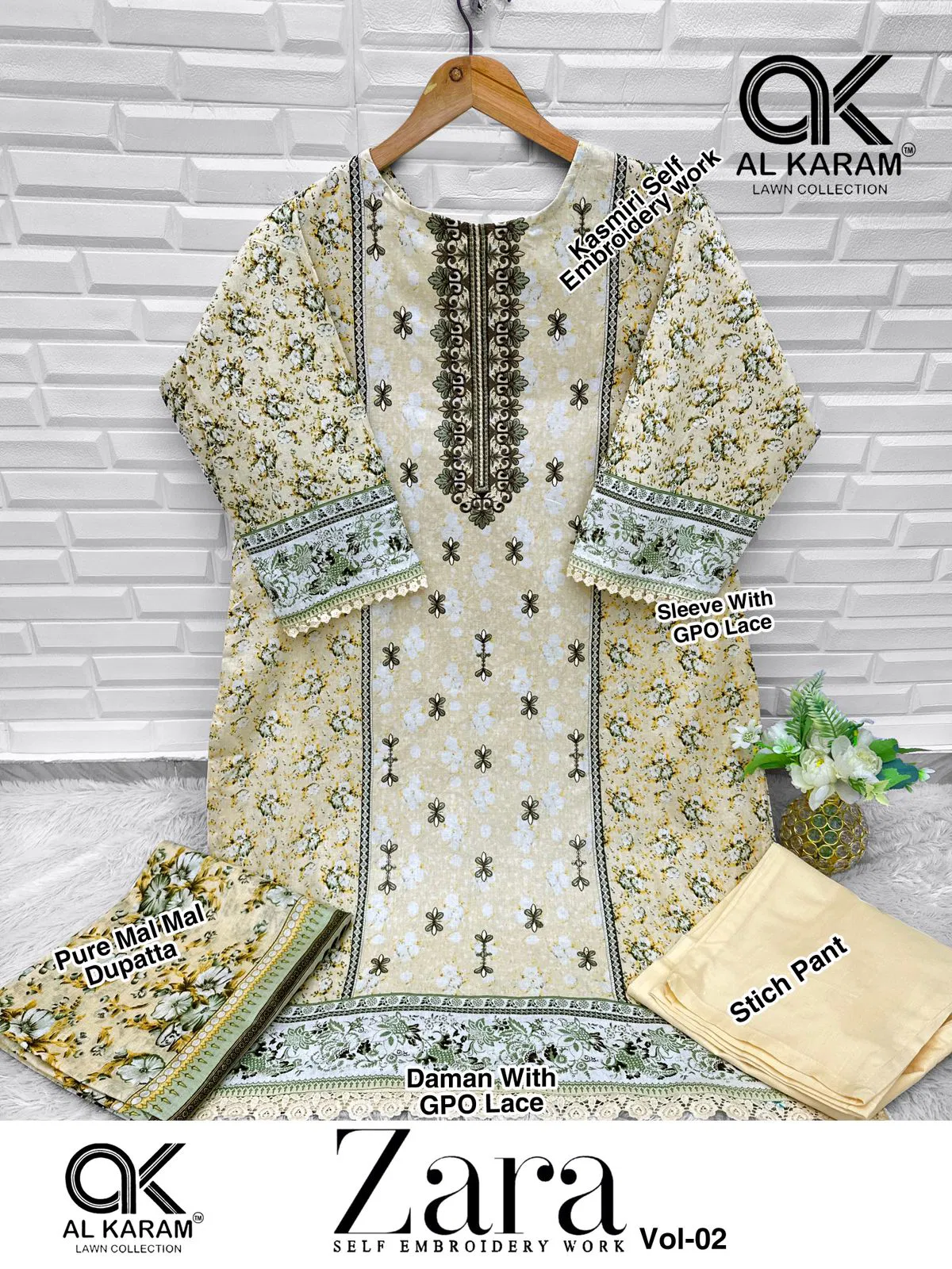 Zara Vol 2 By Al Karam Lawn Cotton Printed Wholesale Readymade Suits In India